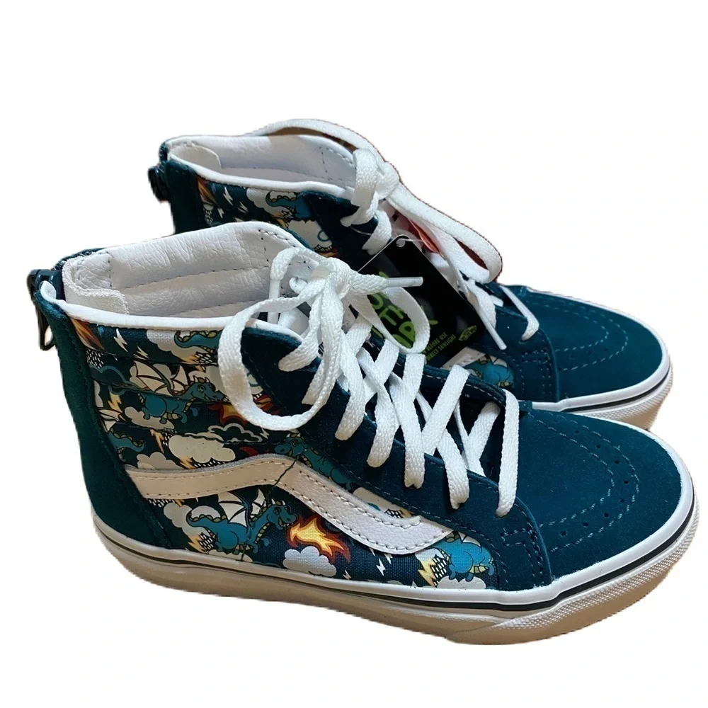 Vans Glow in Dark Dragon Sneakers NEW Kids Fire Breathing Sz 2
